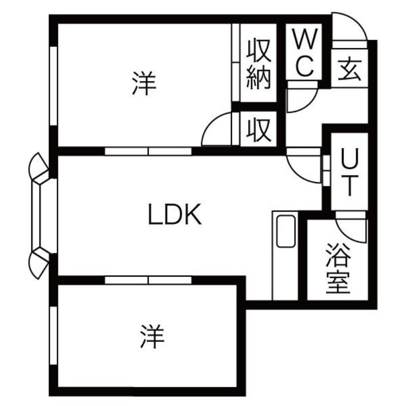メゾンドヒル33(2LDK/3階)の間取り写真