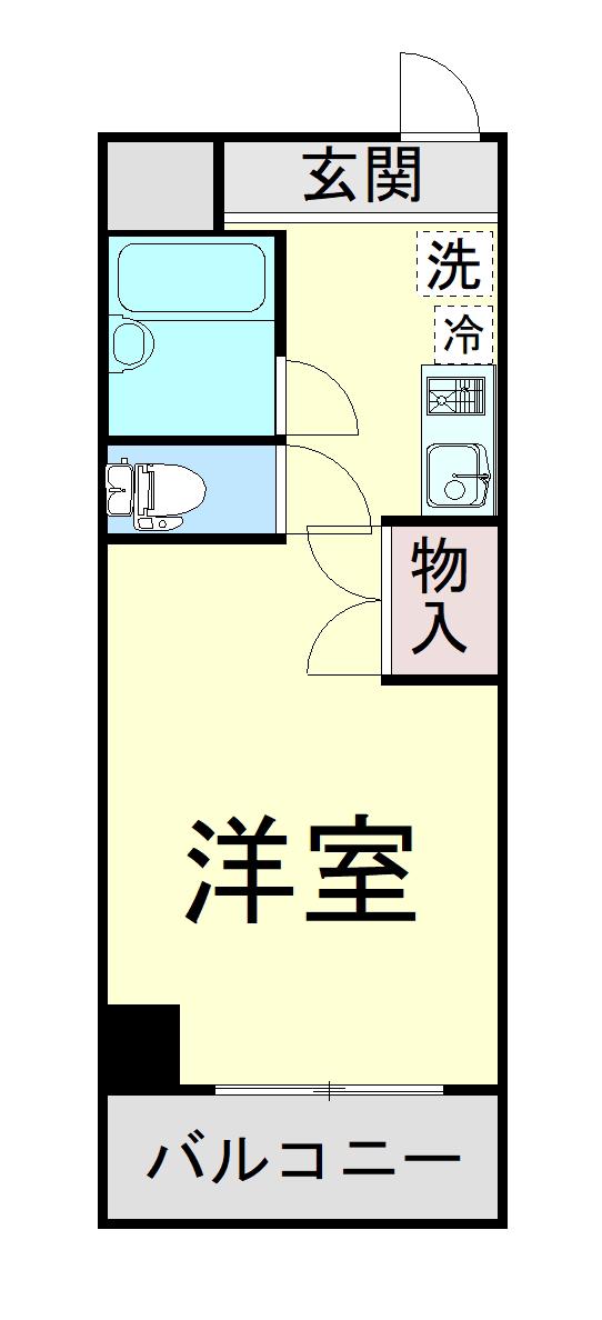 ビューライフ六甲(1K/5階)の間取り写真