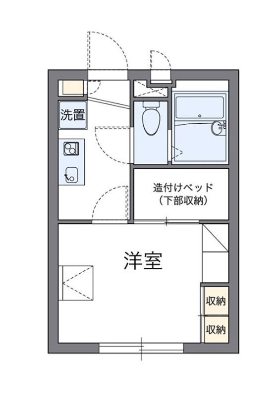 リューヴァ(1K/2階)の間取り写真