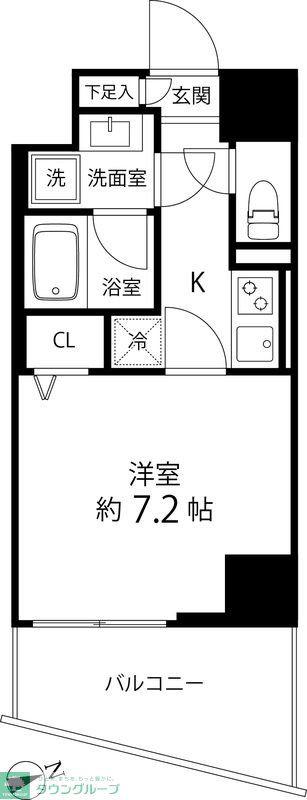 SAION町屋(1K/2階)の間取り写真