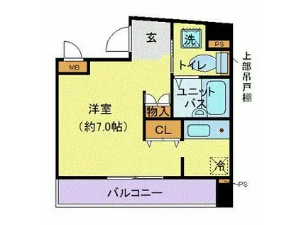 ソリテア四谷荒木町(ワンルーム/1階)の間取り写真