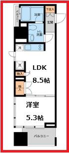 プロスペクトカロン三ノ輪(1LDK/3階)の間取り写真