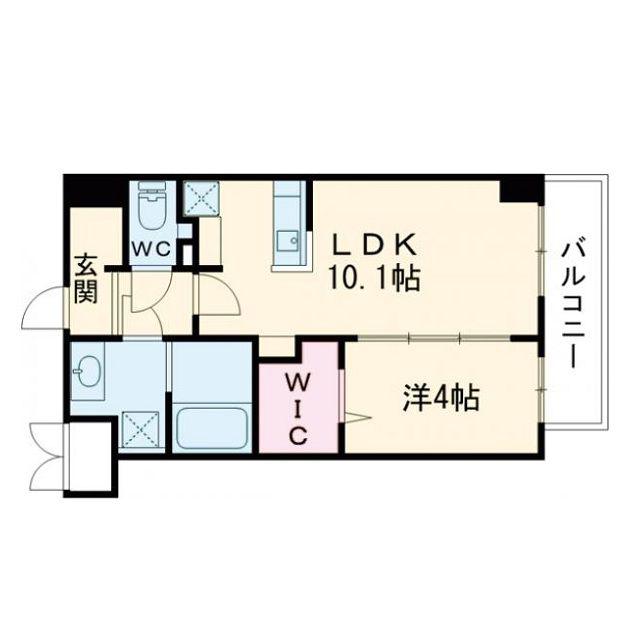 ミラージュパレス天王寺堀越町(1LDK/4階)の間取り写真