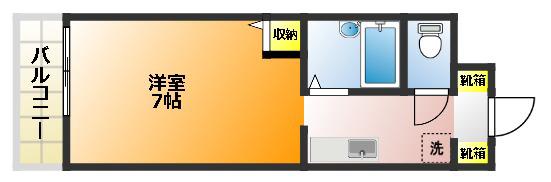 アビヤントキヨ(1K/2階)の間取り写真