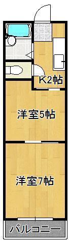 平丘台マンション(2K/4階)の間取り写真