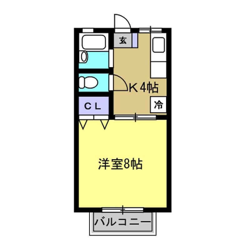 アーバンヒル横川(1K/1階)の間取り写真