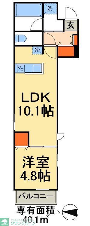 HIMAWARI MAISON(1LDK/3階)の間取り写真