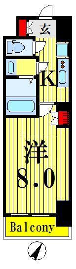 S-RESIDENCE北千住REIZ(1K/5階)の間取り写真