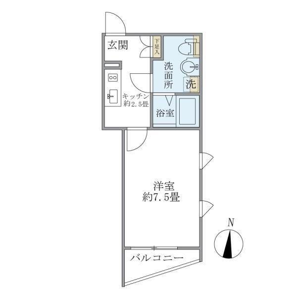 パセオ学芸大学(1K/3階)の間取り写真