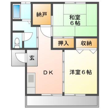 KAMIKENAP(2SDK/2階)の間取り写真