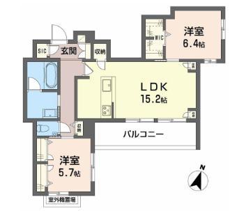 ベル エ ロンプラージュ(2LDK/2階)の間取り写真