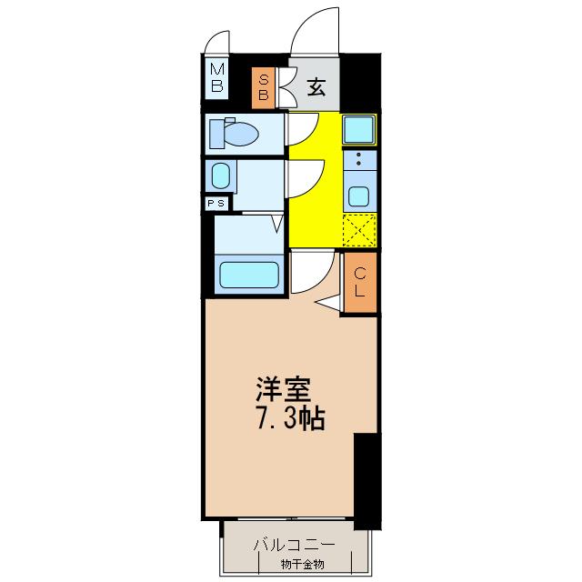 ララプレイス大阪福島プレッソ(1K/12階)の間取り写真
