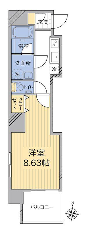 GRAND ARC笹塚(1K/6階)の間取り写真