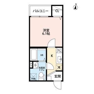 アヴニール金山(1K/2階)の間取り写真