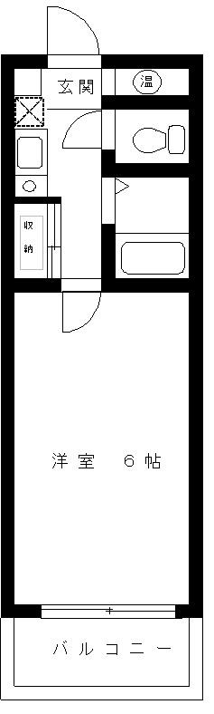 グリーンパレス新白河(1K/4階)の間取り写真
