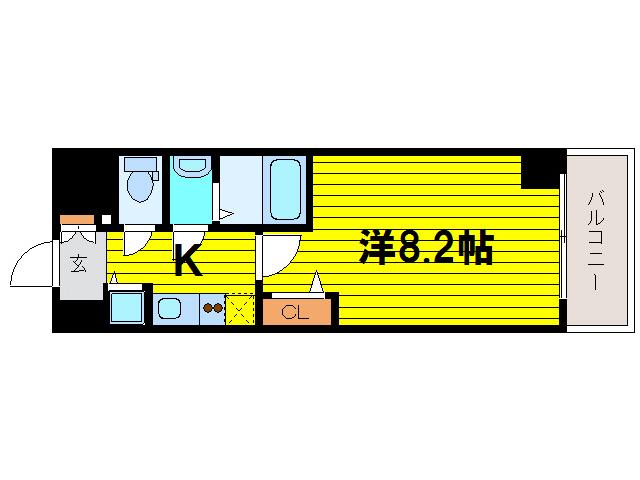 プライムアーバン御堂筋本町(1K/10階)の間取り写真