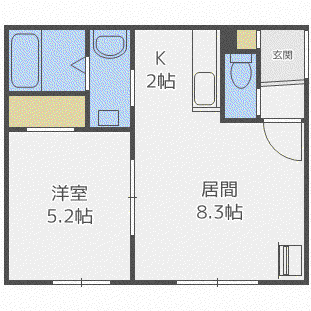 CONFORT1(1LDK/4階)の間取り写真