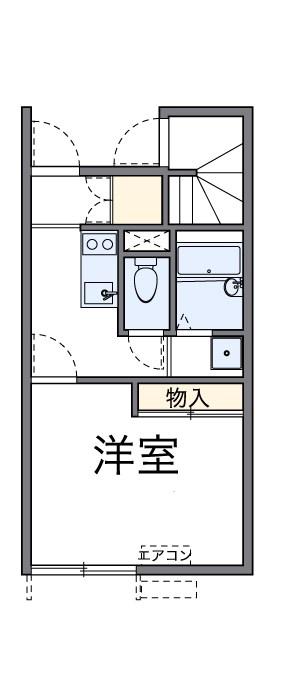 ハイツ忘れな草(1K/1階)の間取り写真