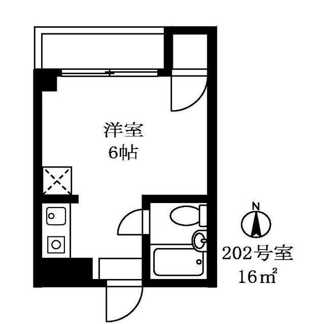 アローニア野村(ワンルーム/2階)の間取り写真