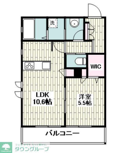 カーサ・アダージオ(1LDK/2階)の間取り写真