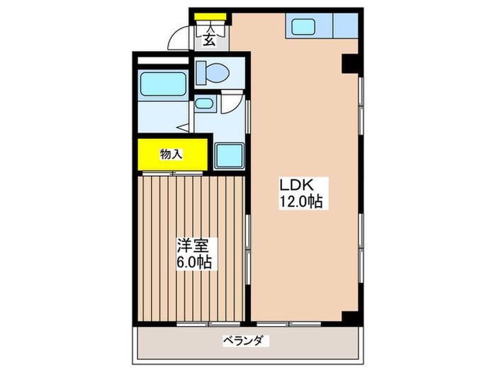 テクノピア八王子(1LDK/3階)の間取り写真