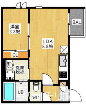 REGALEST OLE(1LDK/1階)の間取り写真