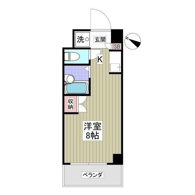 メゾン ド ディマンシェ(ワンルーム/2階)の間取り写真