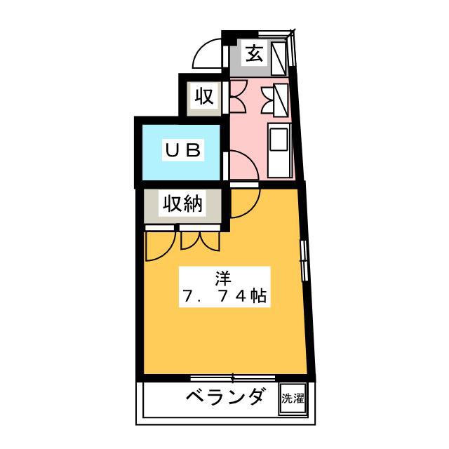 関口マンション(1K/3階)の間取り写真