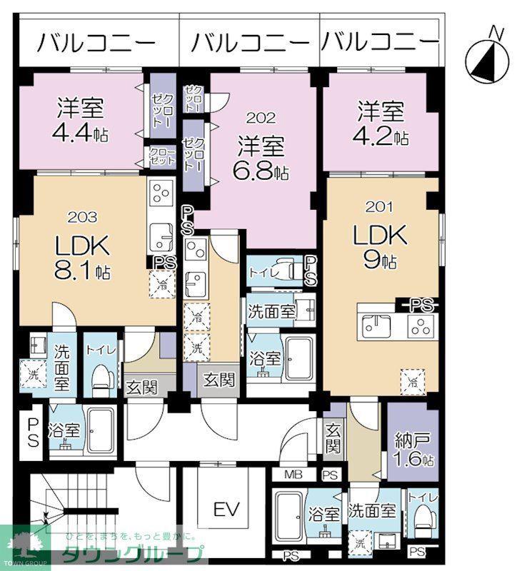 MAISON FUTABA(1LDK/3階)の間取り写真