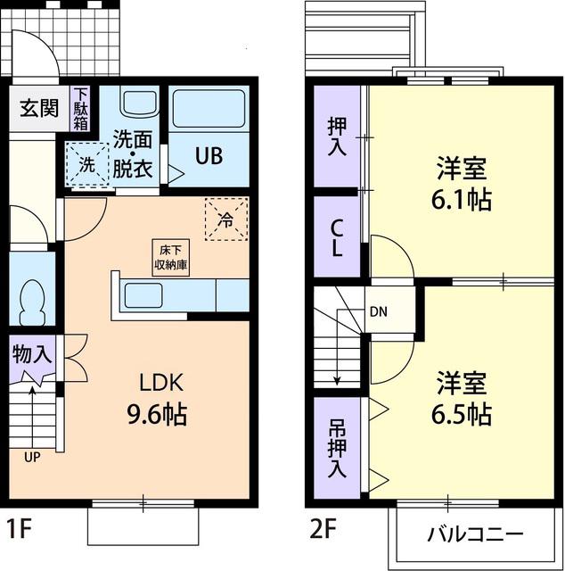 BARRIO A(2LDK/1階)の間取り写真