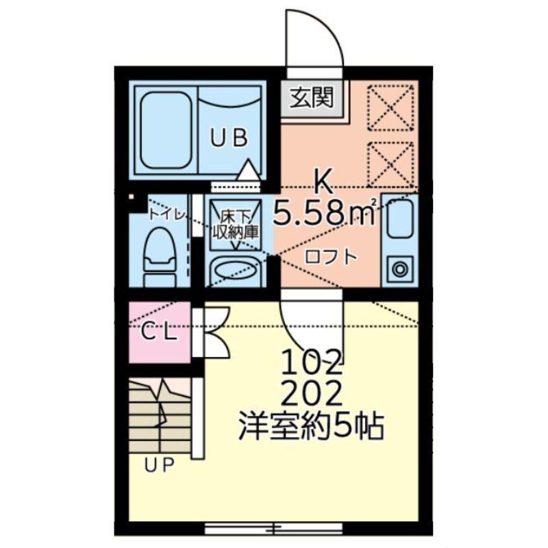 シティハイツ程久保2丁目(1K/1階)の間取り写真