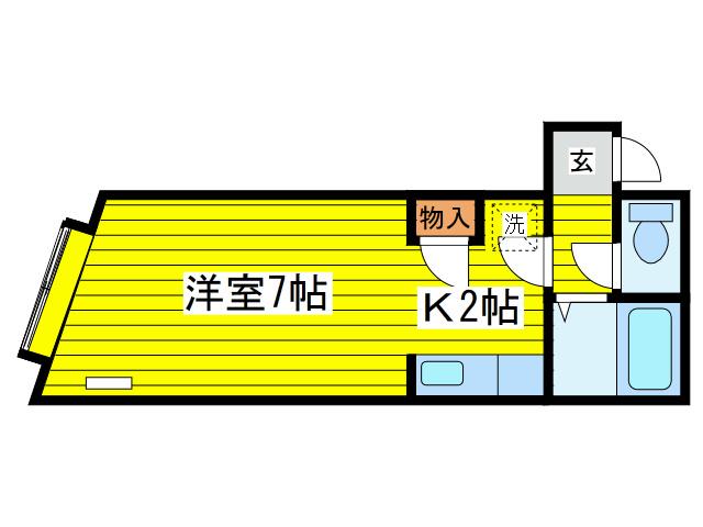 ライフステージ北9条(1K/3階)の間取り写真