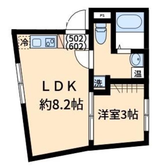 OMOCHI DE SENGOKU(1LDK/5階)の間取り写真