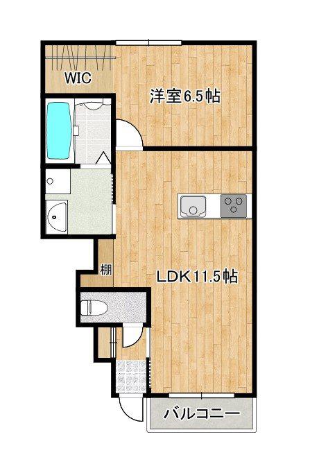 ANNE・STYLE(1LDK/1階)の間取り写真