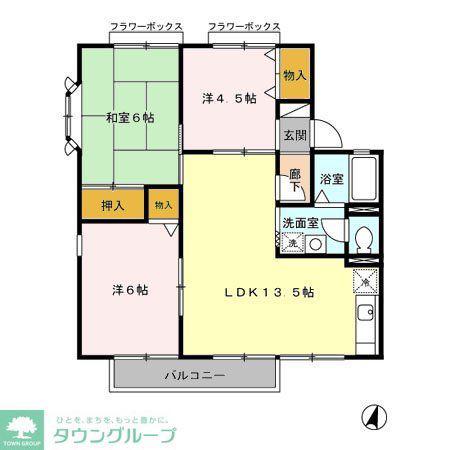メゾンセンピオーネ(3LDK/1階)の間取り写真