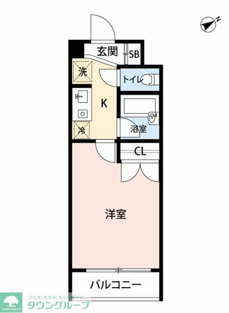 マイナビSTAYミライエ西新宿(1K/5階)の間取り写真