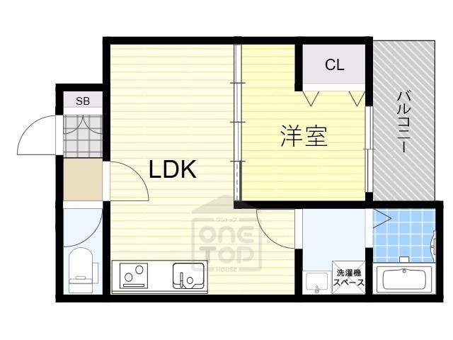 フォレ下穂積(1LDK/1階)の間取り写真