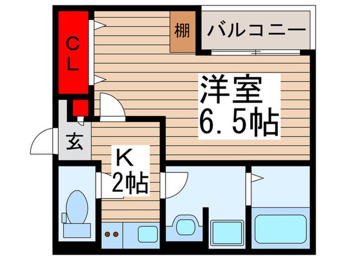 LEIMEI UNIVERSE所沢(1K/3階)の間取り写真