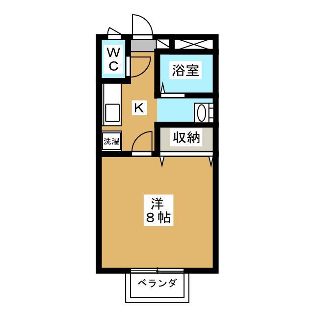 コーポパルパル N(1K/1階)の間取り写真