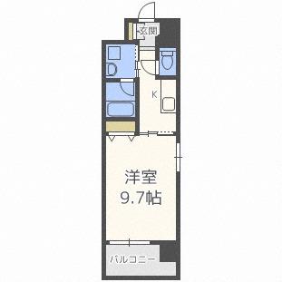 ア・ミュゼ新大阪(1K/8階)の間取り写真