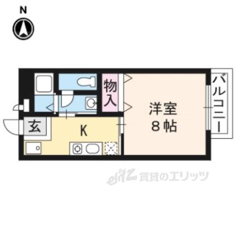 RICOC(1K/2階)の間取り写真
