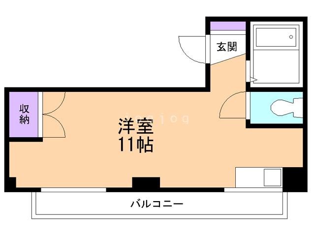 RERUN長島(ワンルーム/4階)の間取り写真