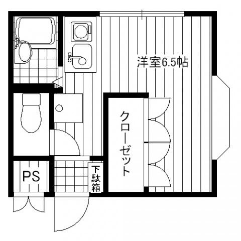 ペアハイツ池尻(ワンルーム/2階)の間取り写真