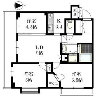 VIORA溝ノ口(3LDK/2階)の間取り写真
