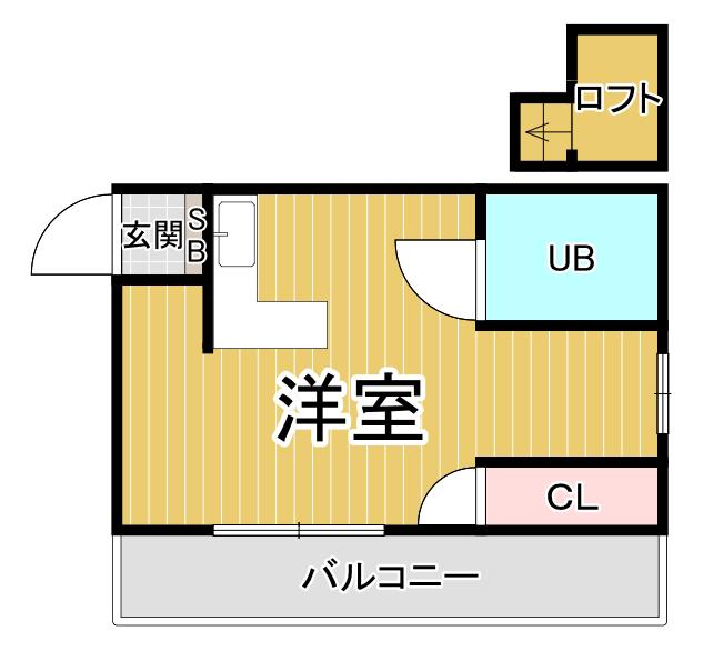 サンパレス21東園田2(ワンルーム/3階)の間取り写真