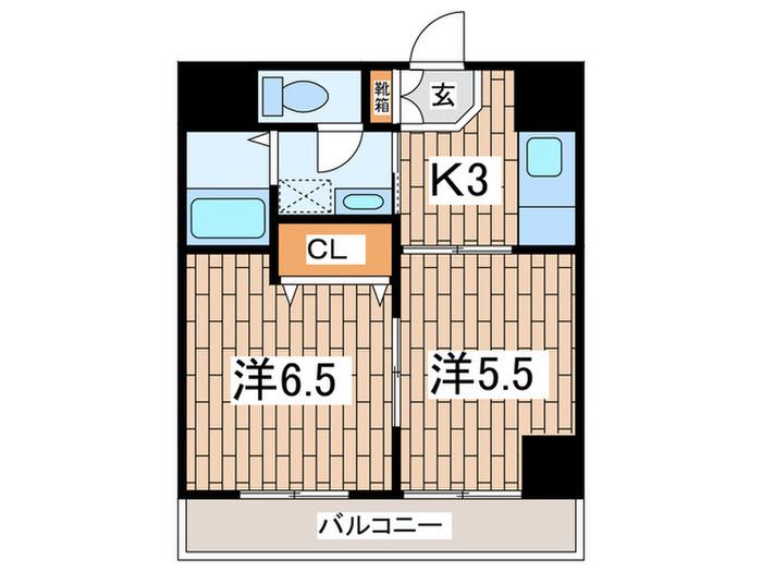三浦マンション(2K/2階)の間取り写真