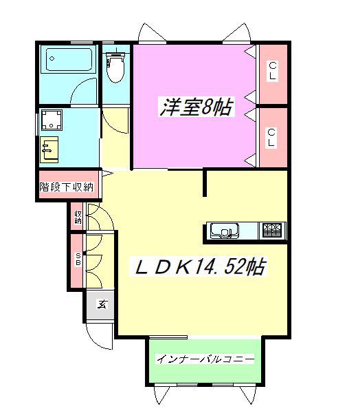 アルテア(1LDK/1階)の間取り写真