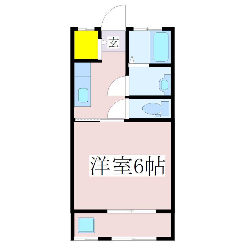 下荒田川原ビル(1K/3階)の間取り写真