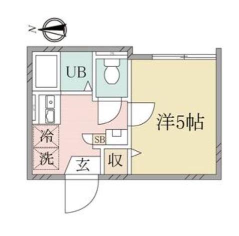 LILAS TERRACE西糀谷(1K/1階)の間取り写真
