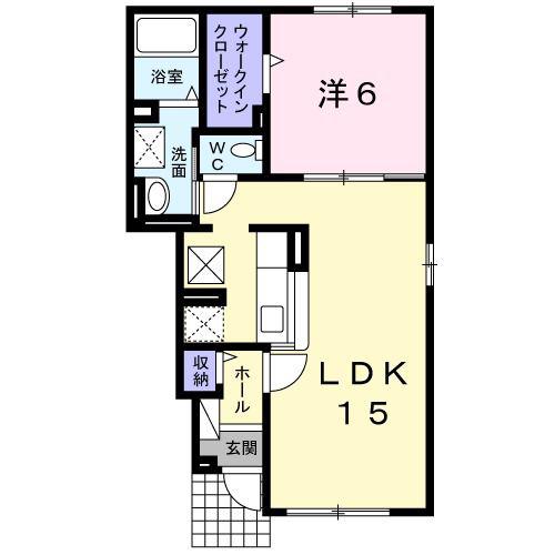 ＪＲ函館本線 滝川駅 バス乗車時間：7分 最寄りバス停で下車 徒歩5分 2階建 築14年(1LDK/1階)の間取り写真